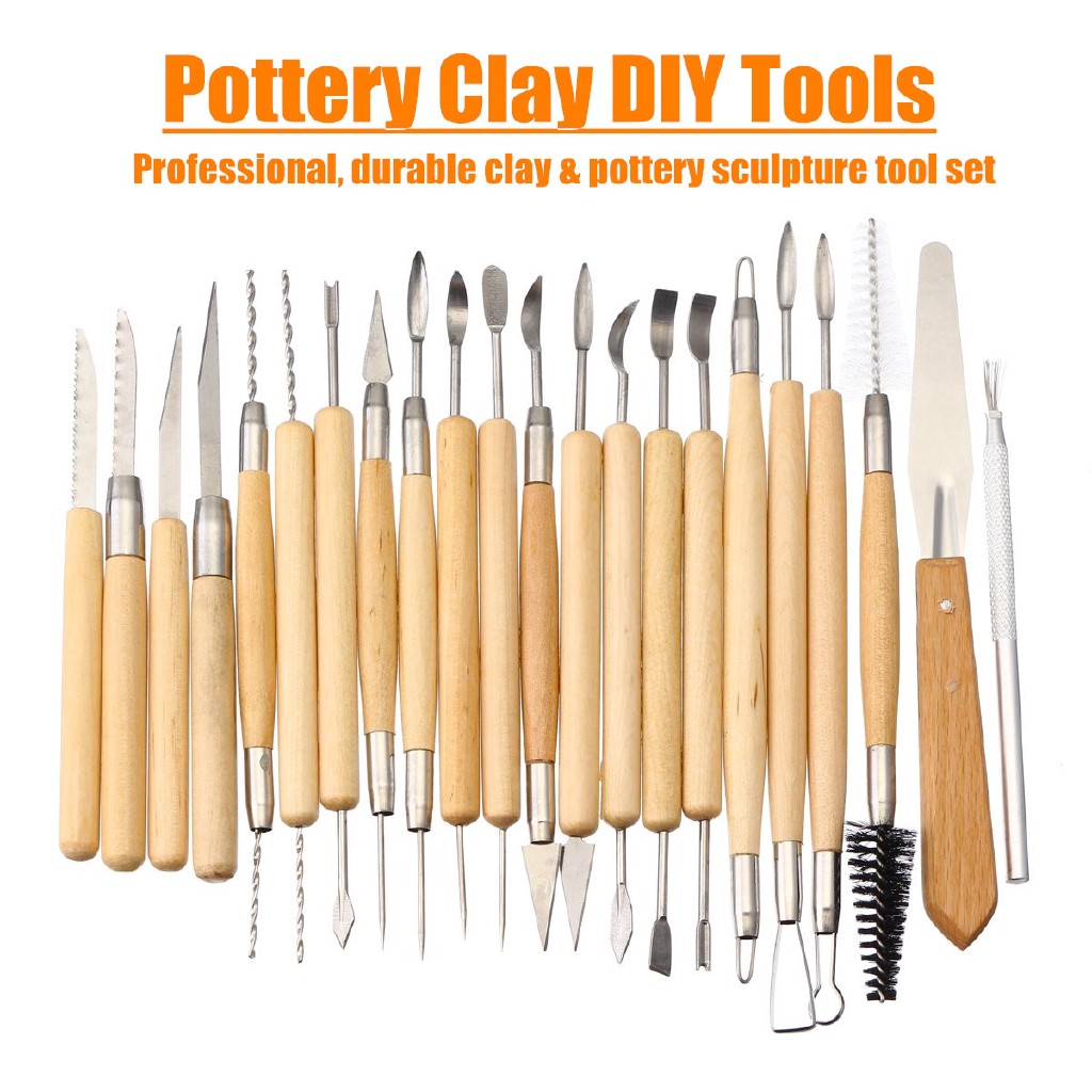 22pcs Pottery Clay Sculpture Carving Tool Set Assorted Length