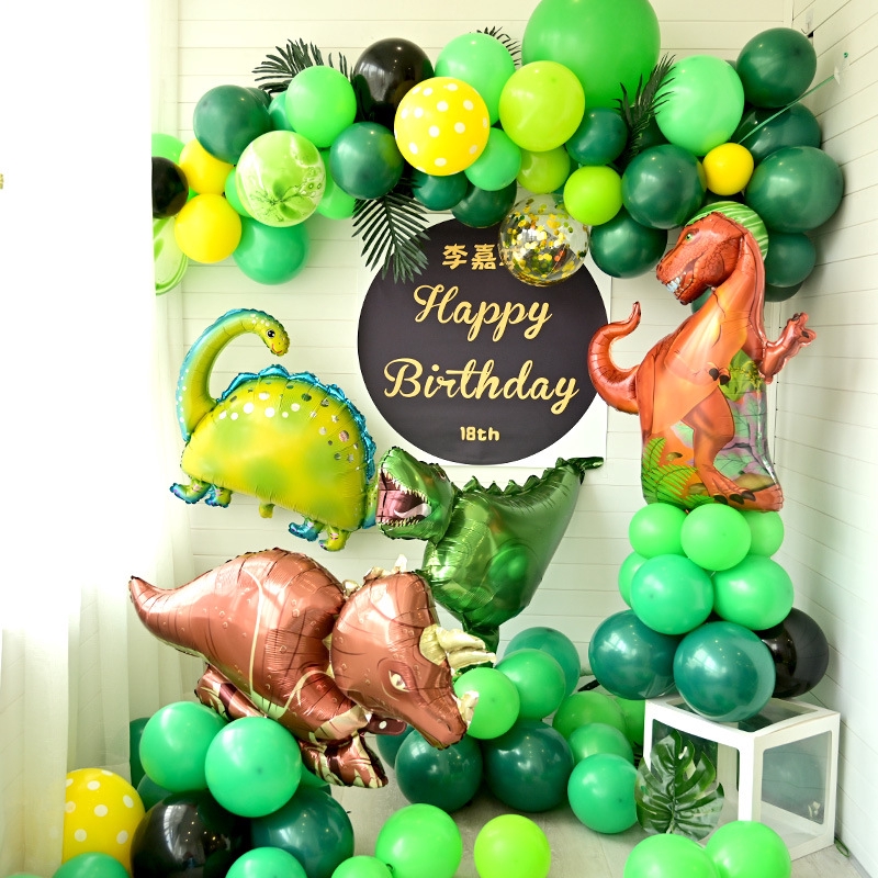 Green Dinosaur Party Balloons Kids Childrens Birthday Party Decorations Supplies