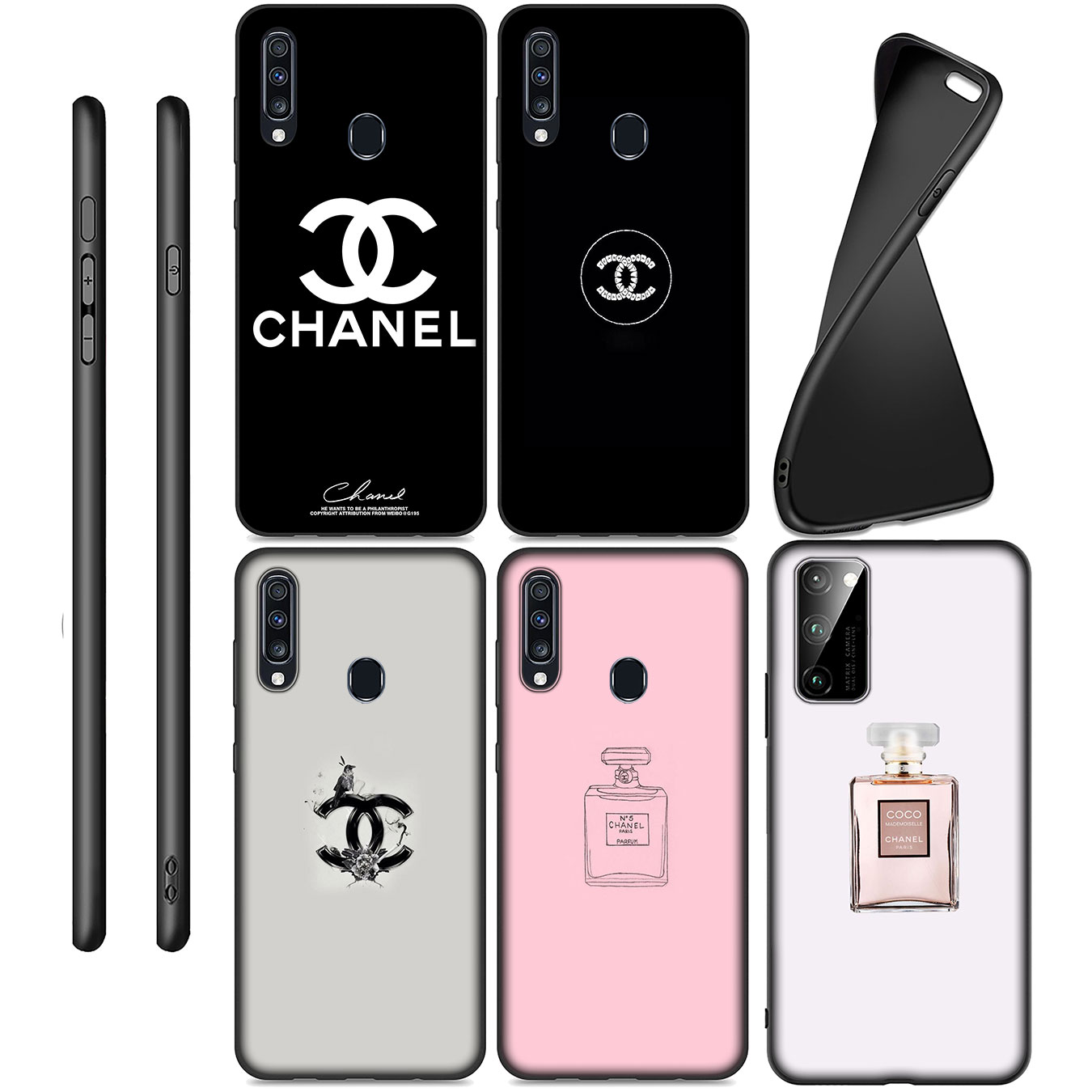Cover Soft Iphone 11 Pro Xr X Xs Max 7 8 6 6s Plus Silicone Phone Case Pink Chanel Logo Shopee Singapore