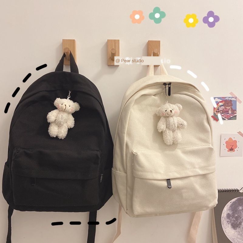 Large capacity Muji school bag female Korean version of Harajuku