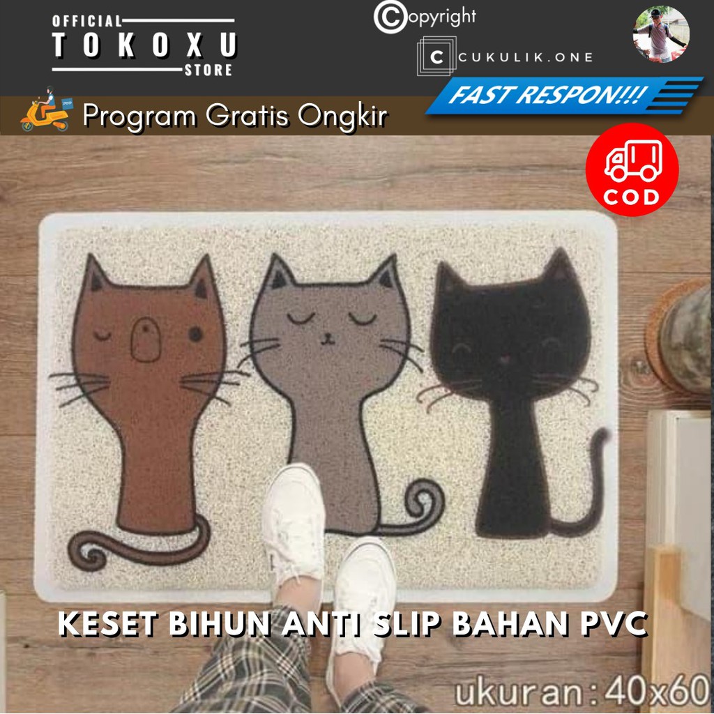 Vermicelli Mat Motif Funny Anti Slippery Mat 40 X 60 Cm Foot Mat Household Appliances Tx066 Shopee Singapore
