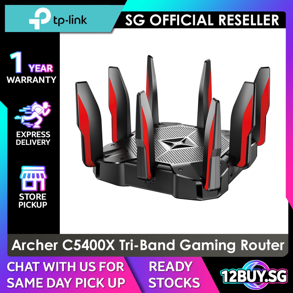 Eenzaamheid Besluit Streven Archer C5400X AC5400 MU-MIMO Tri-Band Gaming Router 12BUY.IOT | Shopee  Singapore
