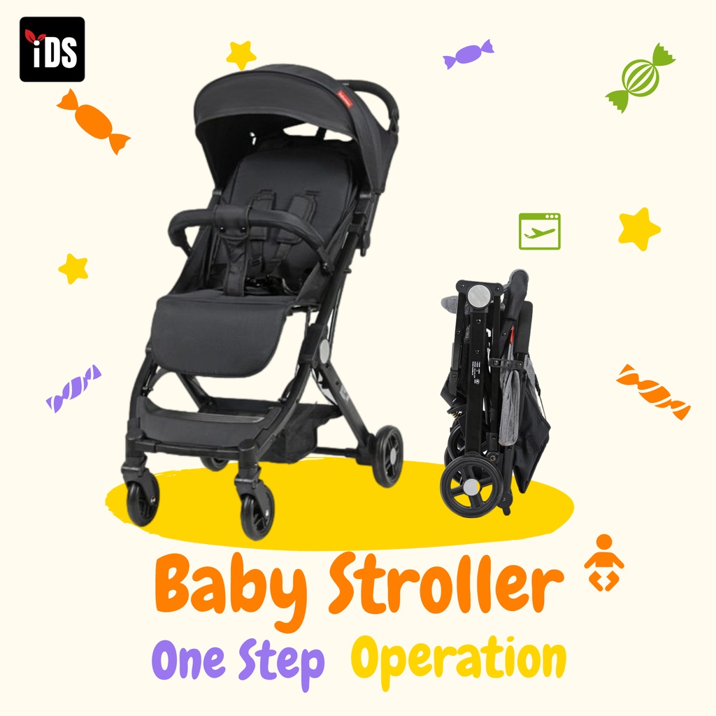 [iDS] High Quality Lightweight Baby Stroller, Reclining Travel Stroller