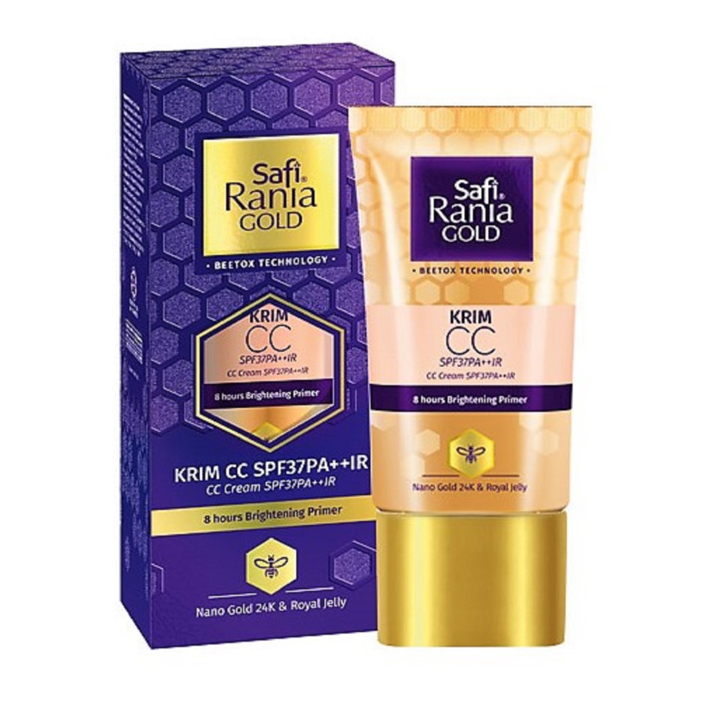 New Safi Rania Gold Cc Cream Spf37pa Ir With Nano Gold 24k 25g Shopee Singapore