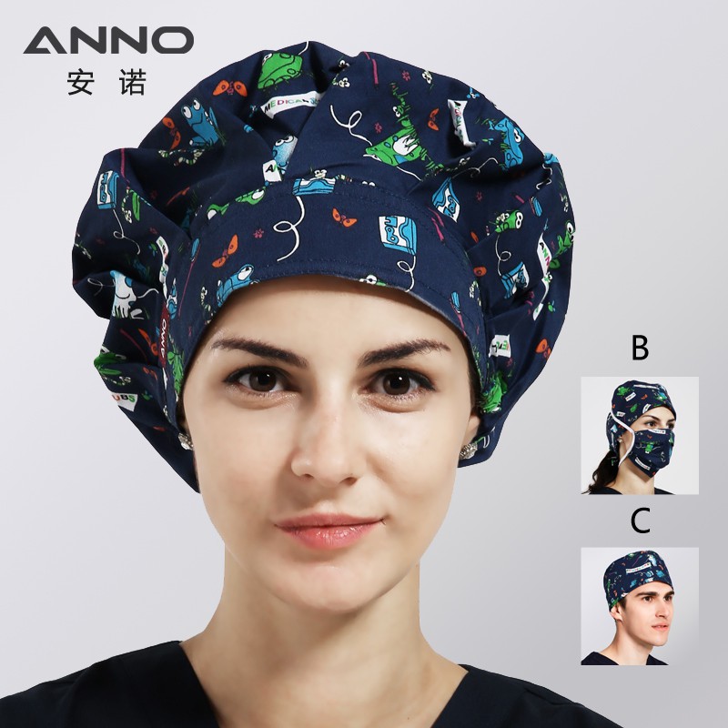Ajustable Medical Scrub Caps Short Long Hair Hospital Doctor Nurse