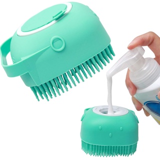 Pet Dog Shampoo Massage Brush Cat Massage  Short Hair Soft SiliconeComb Bath Brush