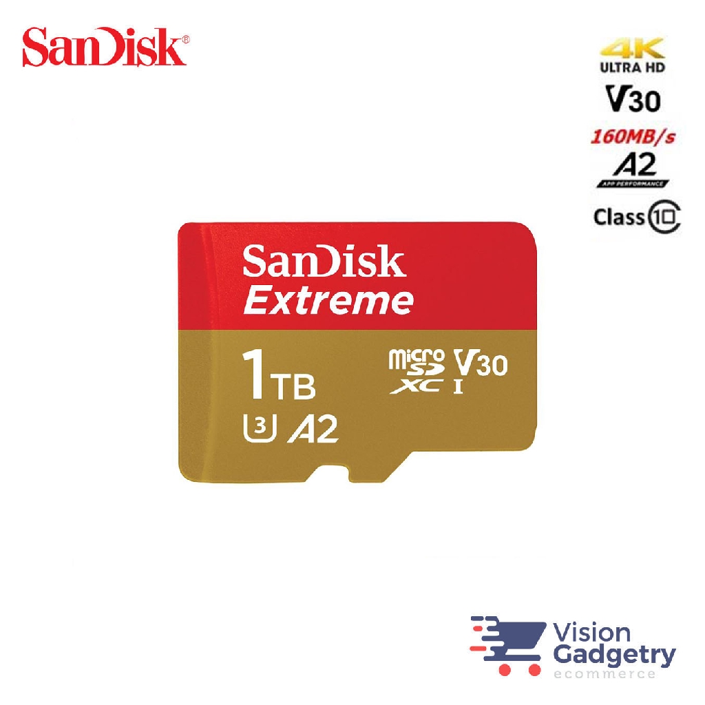 Sandisk Extreme Class 10 Micro Sd Card 4k V30 160mbs 1tb Shopee Singapore