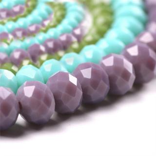 68Pcs 145Pcs Wholesale 2/3/4/6/8mm Rondelle Faceted Crystal Glass Loose Spacer Beads Jewelry DIY making #7