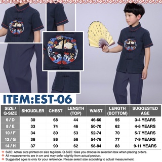 +LITTLE MUSHROOMS+ KIDS CHILDREN BOY CHINESE NEW YEAR TRADITIONAL COSTUME KUNGFU SUIT SET CNY RACIAL HARMONY COTTON NEW #5