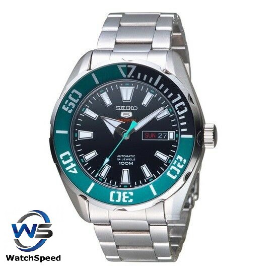 seiko 5 green bezel
