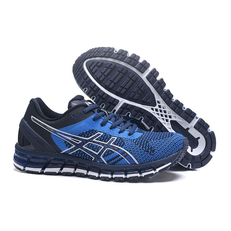 asics running gel quantum 360 knit trainers in black