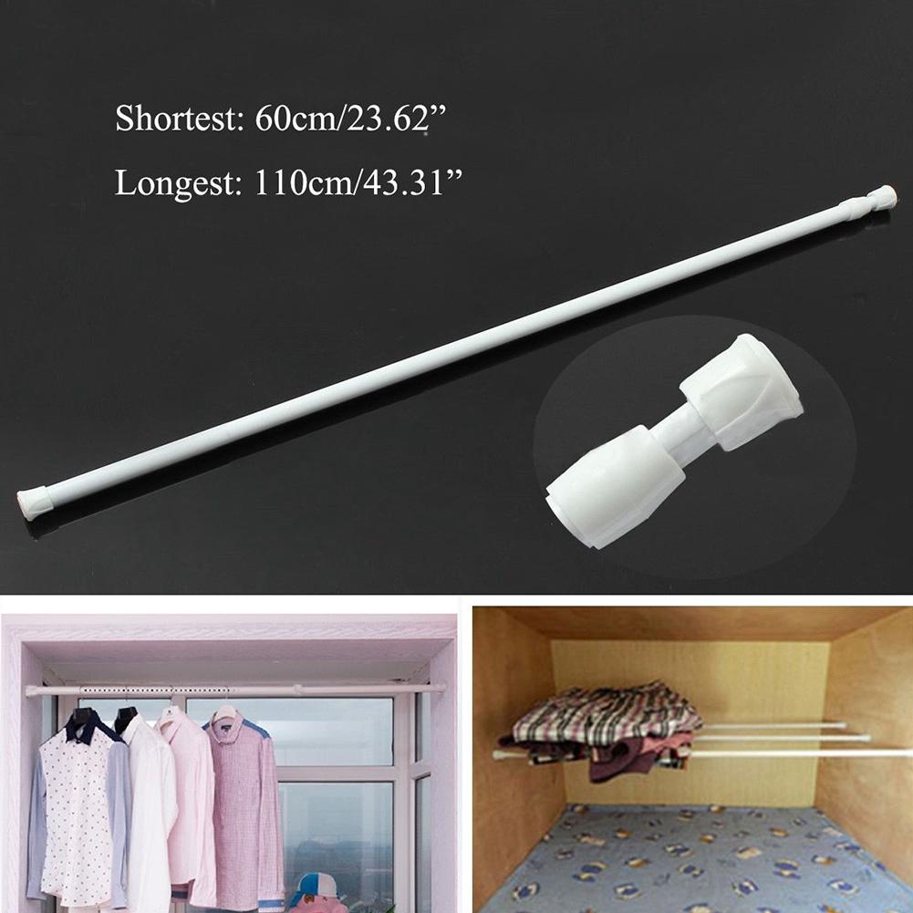 Telescopic Pole Extendable Shower Adjustable Curtain Rail Tension
