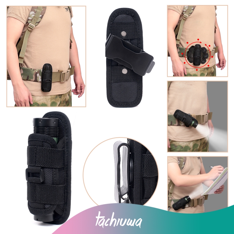 Military M5 Holster Bag Torch Holder Case Multi-function Flashlight Pouch 