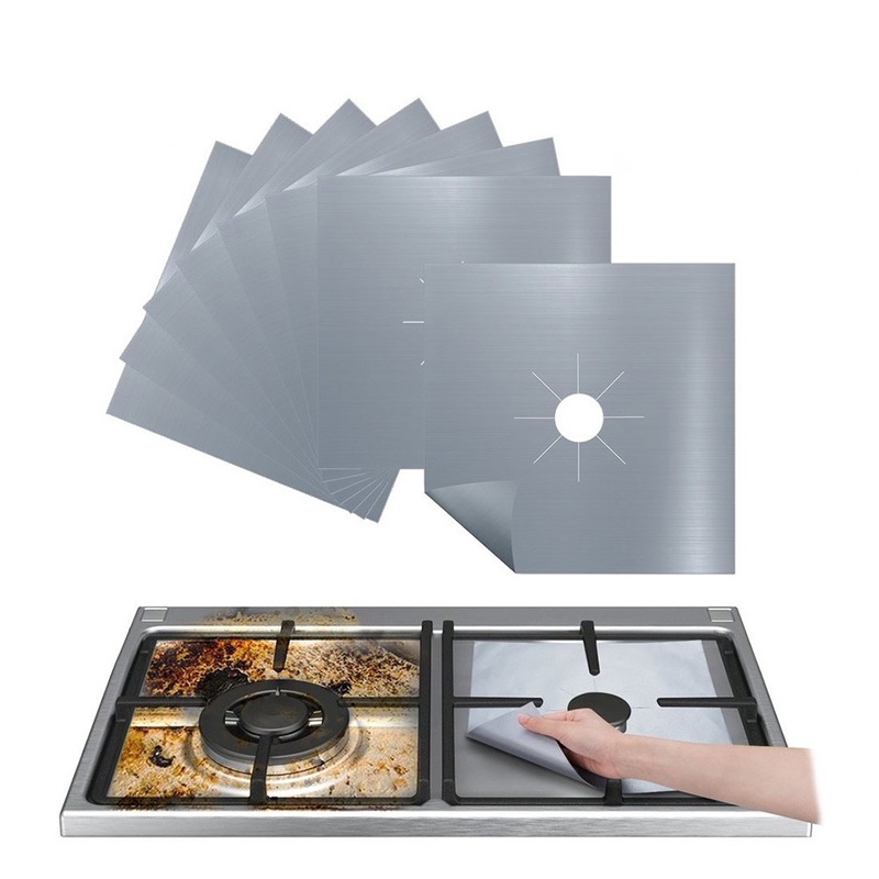 1/2/4 Pcs Gas Stove Protectors Cover Liner Aluminum Foil Clean Mat Pad