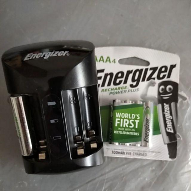 Energizer Recharge Pro Charger CHPRO + Recharge Power Plus AAA (4pcs