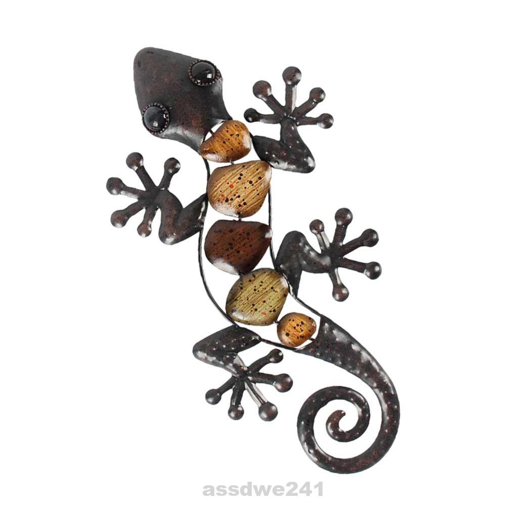 Living Room Bedroom Bathroom Wall Decor Hanging Backyard Indoor Outdoor Patio Fence Metal Gecko Shopee Singapore