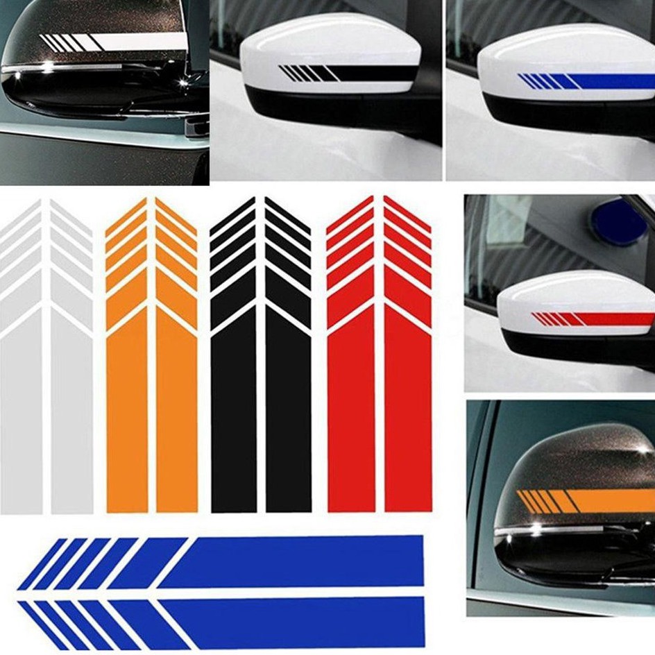 1 Pair Universal Rear View Mirror Stickers Decor DIY Car Body Side
