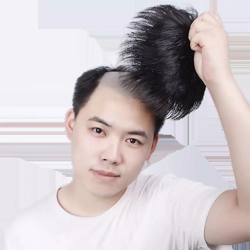 Men Natural Hair Wig for Men Toupee Men's Wig Male Wigs for Man Hairpiece Mens  Hair Replacement System | Shopee Singapore