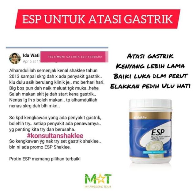 Shaklee Esp Mixed Soy Protein With Vanilla Flavour Shopee Singapore