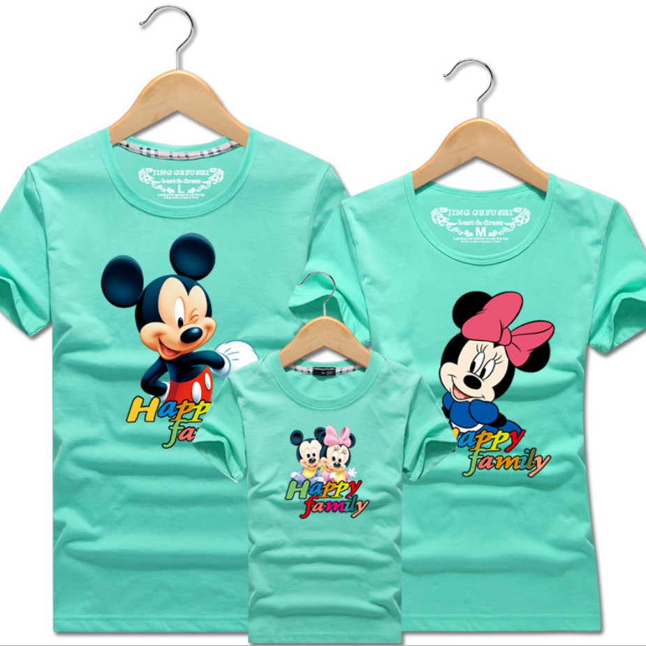 Summer Family Match Tee Mickey Minnie Couple Kids Boy Girl Short Sleeve T Shirt - us 46 4 12t game roblox print kids t shirt summer short sleeve boys girls t shirt cartoon kids clothes casual tees 2018 baby costume in t shirts