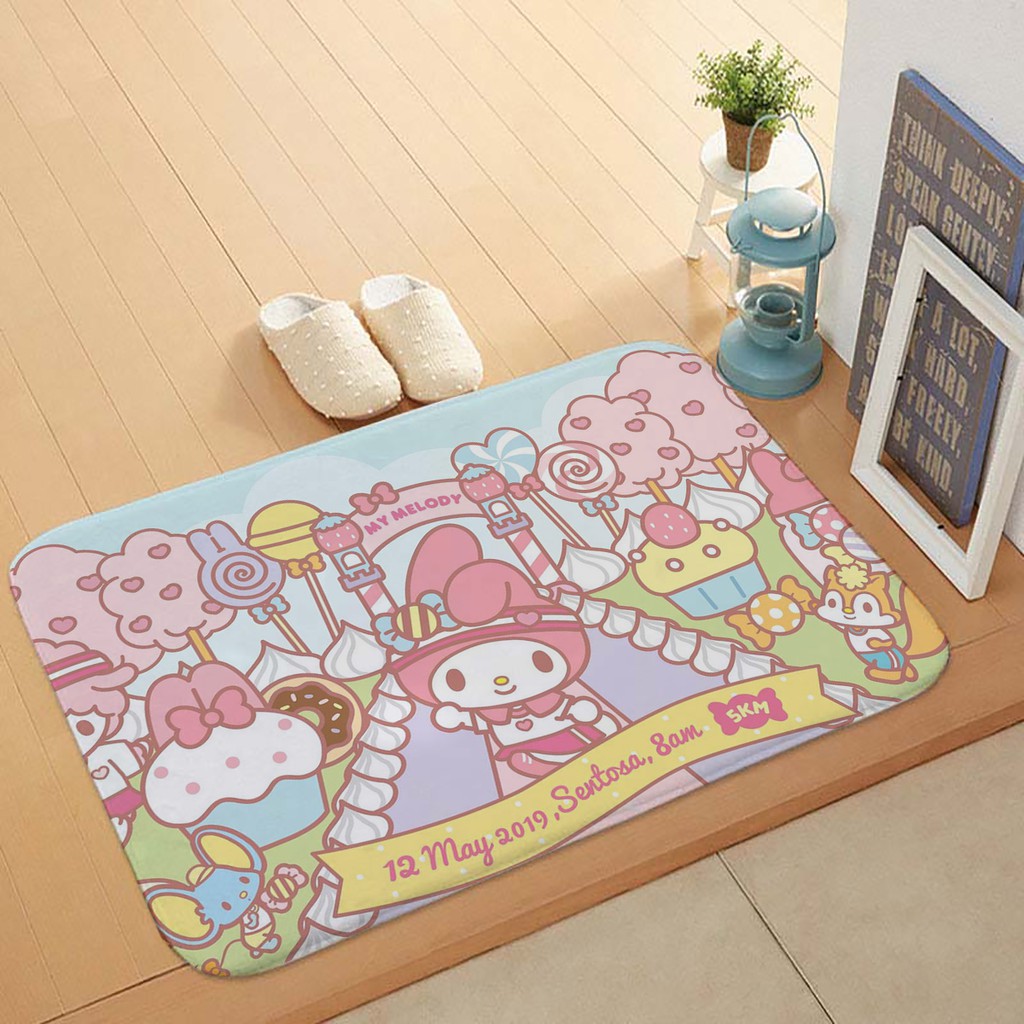 Home My Melody Floor Mat Bedroom Carpet Kitchen Tread Mat