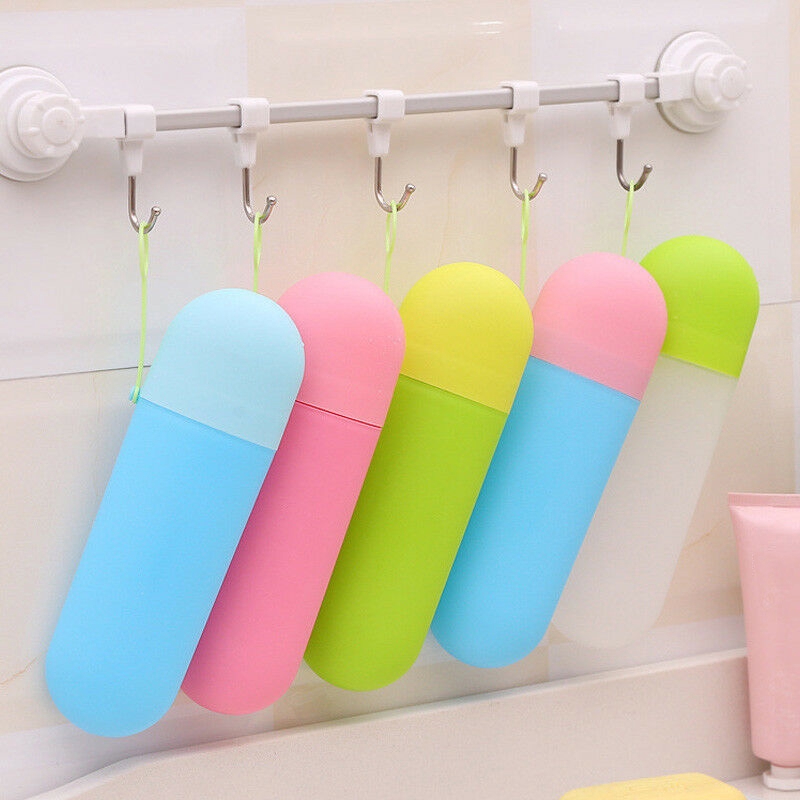 Portable Travel Toothbrush Holder Caps Case Toothpaste Household Storage Cup 