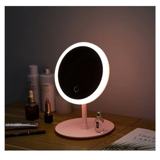 [SG Ready Stock]Makeup Mirror with 3 tone led Light Cosmetic Beauty Tabletop Mirror Rechargeable  Fashion LED Vanity