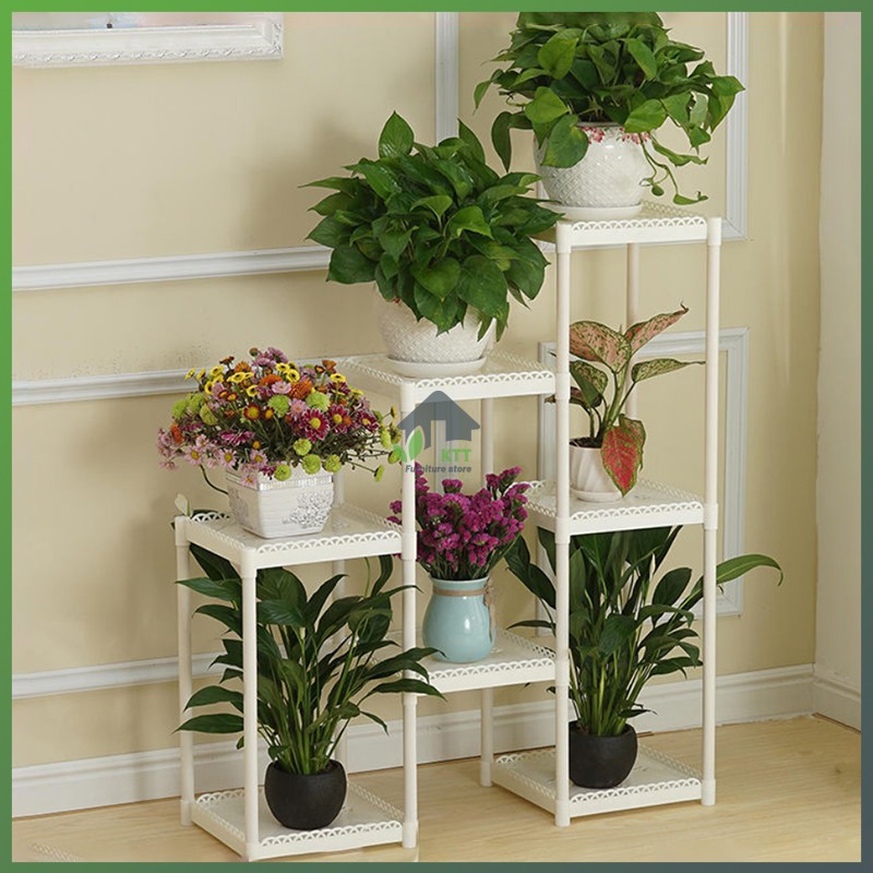 Multifunctional rack storage flower pot rack balcony flower shelf multi