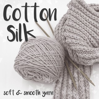 COTTON SILK soft & smooth yarn 16-ply ~180g 3mm thk (PINK PURPLE) #3