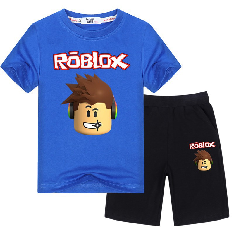 Big Boys Roblox Games Clothes Sets Tshirts Shorts Cotton Kids Sets Shopee Singapore - ขายถก roblox boys 105 155cm body height cotton t shirts