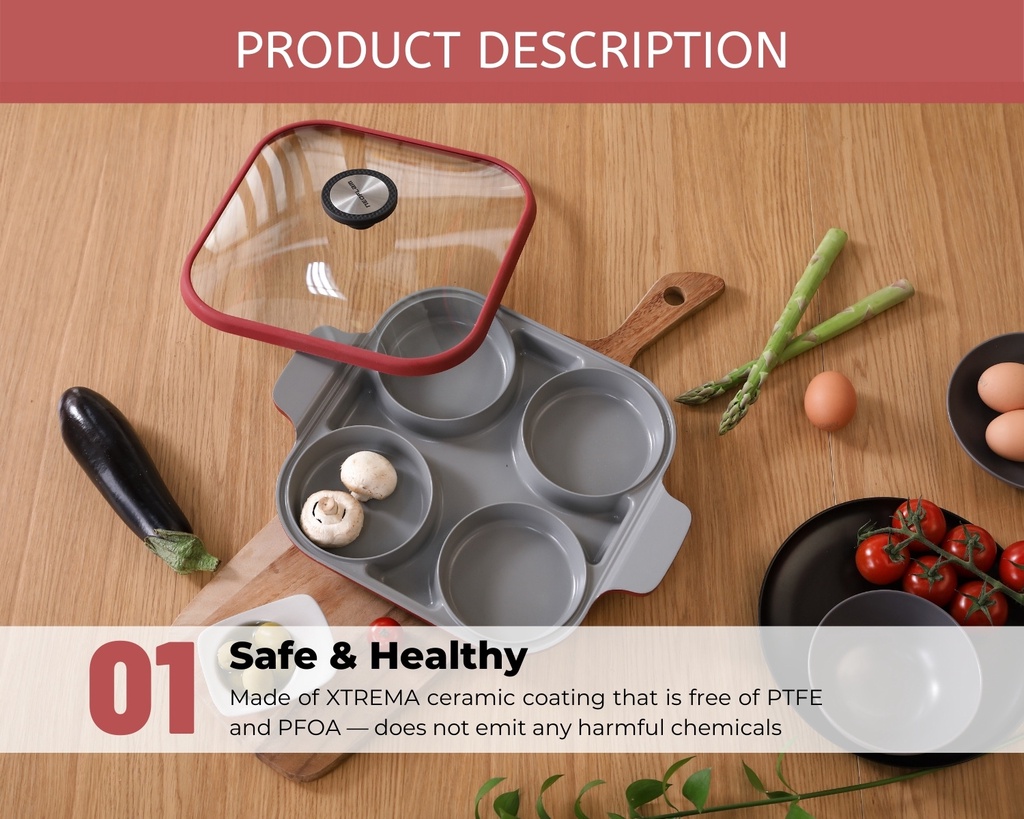 NEOFLAM Steam Plus Pan 27cm │ NonStick Xtrema Ceramic Coating