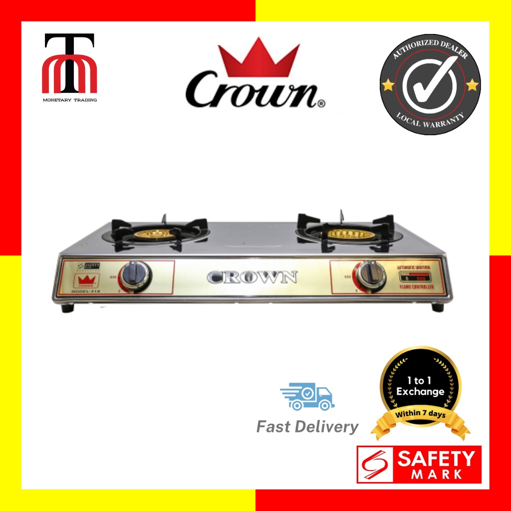 Crown Table Top Gas Cooker Lpg Shopee Singapore