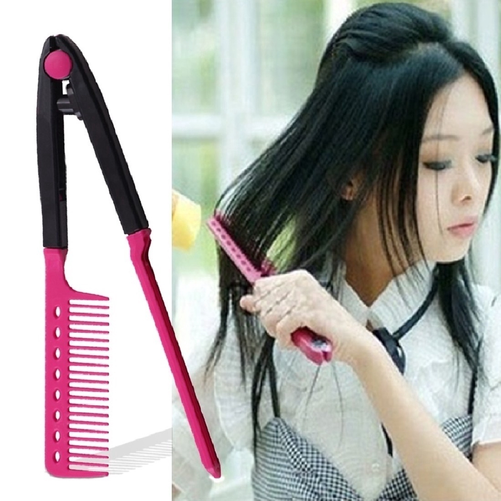 Folding V Shaped Hair Modelling Instant Straight Hair Comb