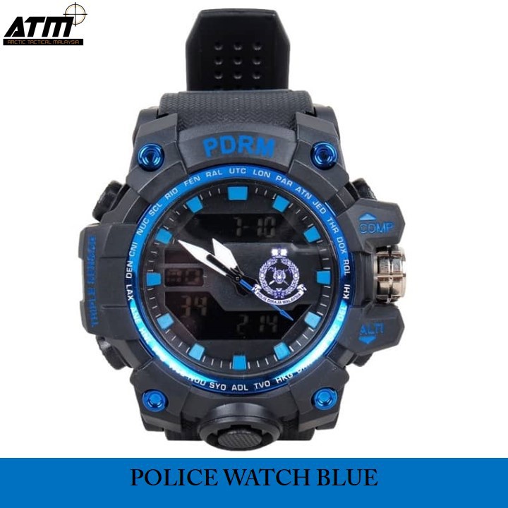 New Jam Tangan Pdrm Polis Watch Malaysian Police Watch Blue Shopee Singapore