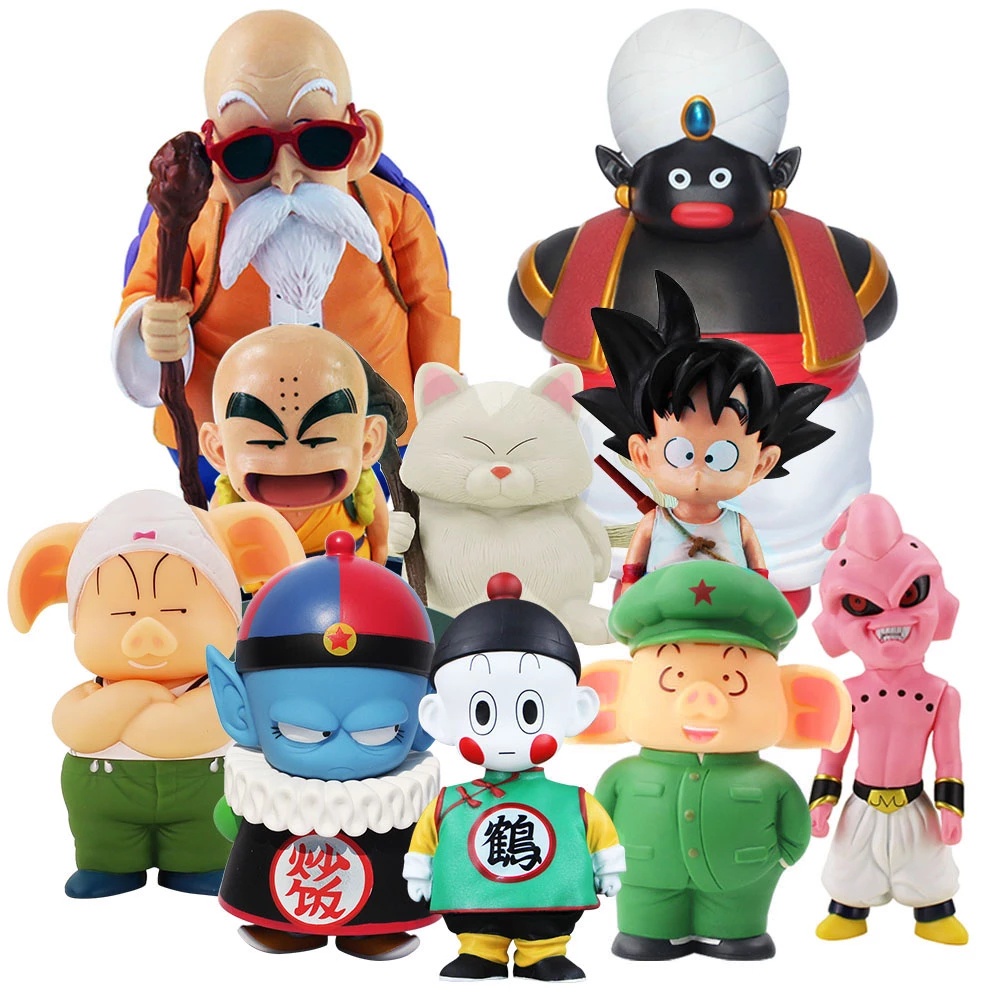 Son Goku Krillin Action Figure Dragon Ball Master Roshi Oolong Chiaotzu Kids Toy 