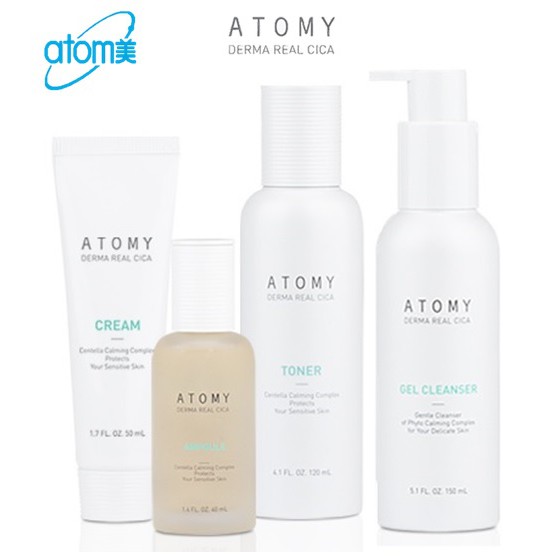 [Atomy] Derma Real Cica , Facial Wash, Toner, Ampoule & Cream Shopee