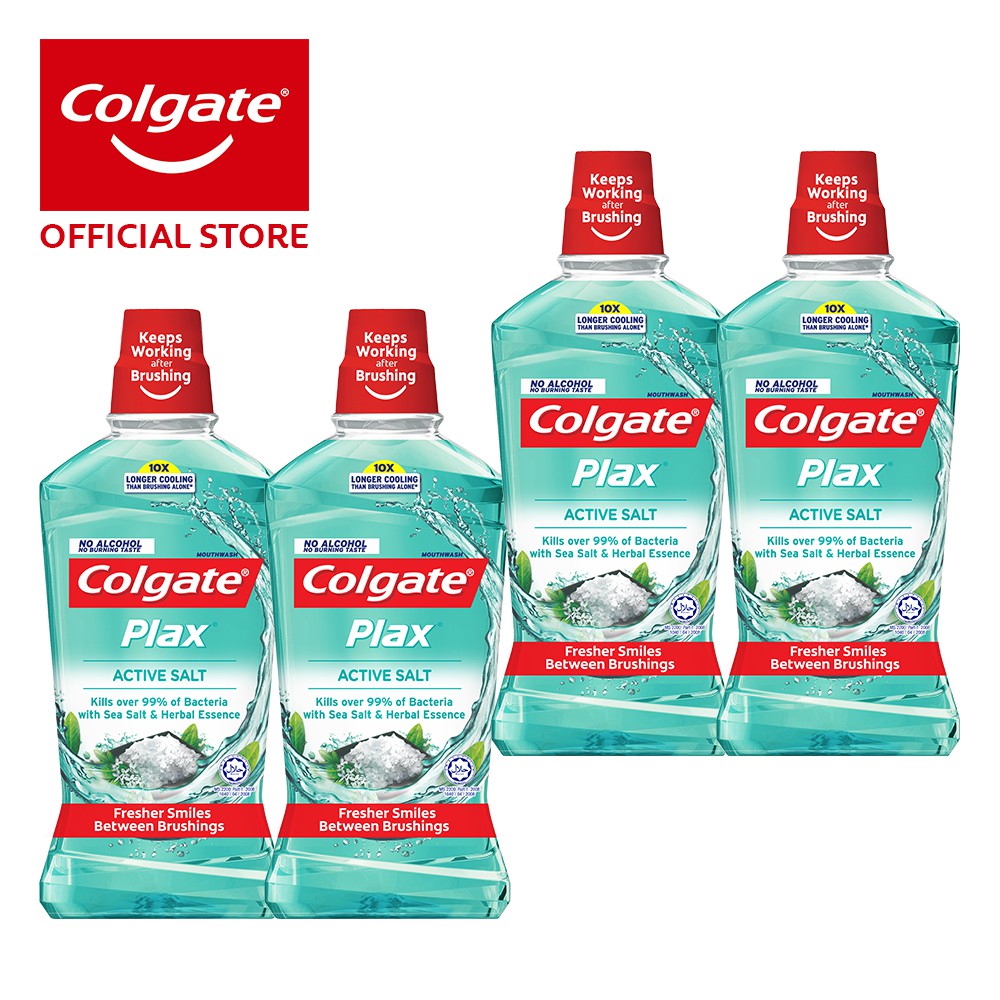 [Bundle of 4 Value Deal] Colgate Plax Active Salt Mouthwash 1L (1525680