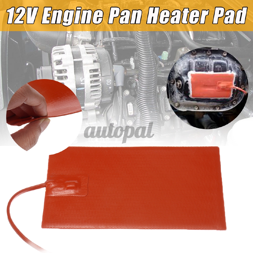 12V Silicone Heater Pad Engine Block Hydraulic Tank Heating Plate Oil