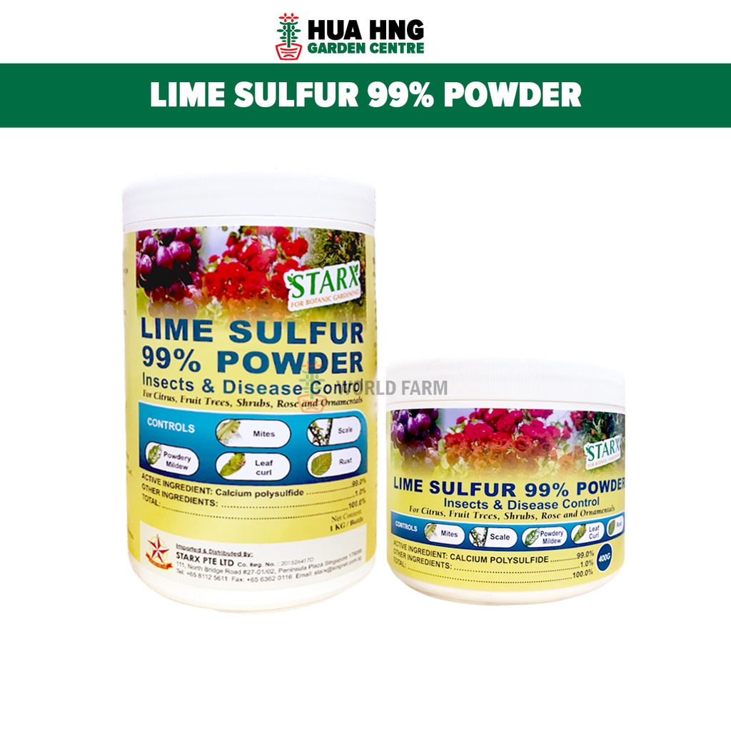 Lime Sulfur / Sulphur 99 Pesticide & Fungicide Powder [400g / 1kg] Shopee Singapore