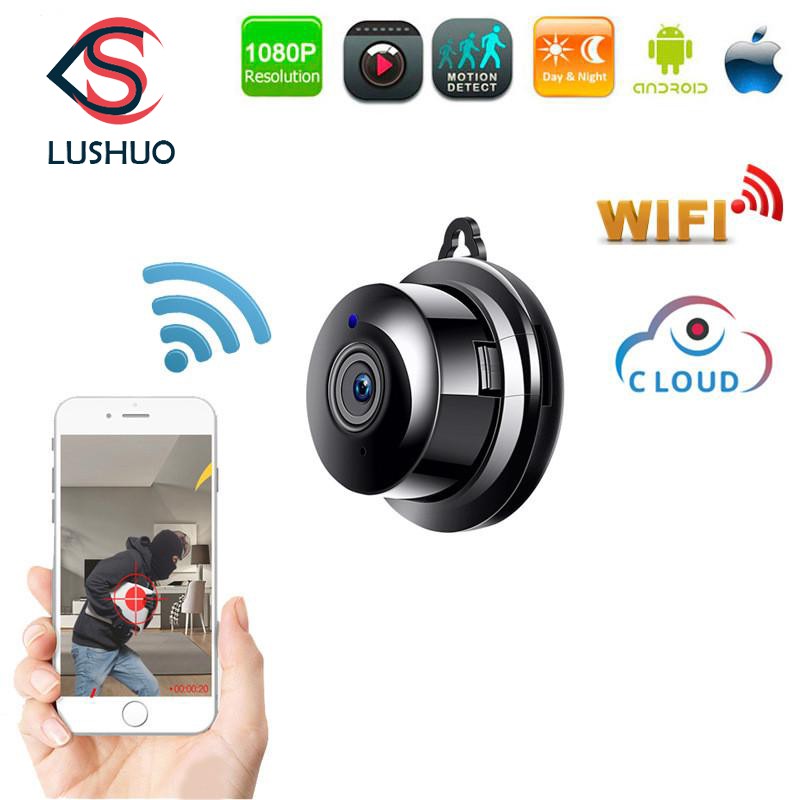 Lushuo Mini Micro Camera Home Security Surveillance Wifi Baby Monitor Camera Wireless Mini Ip Camera 1080p Shopee Singapore