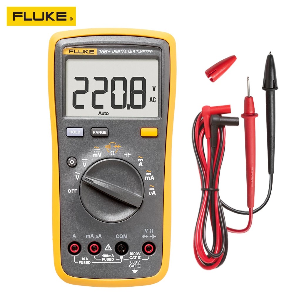 Fluke F15B+/15B+ Digital Multimeter Auto Range 4000 Counts AC/DC