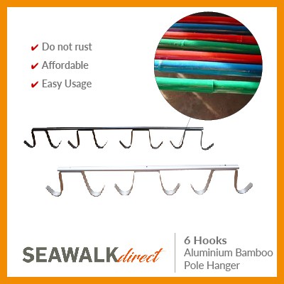 Aluminium 6 Hook Bamboo Pole Hanger Shopee Singapore