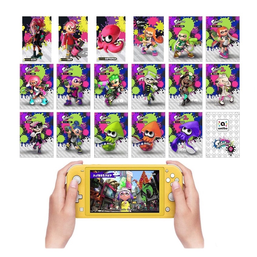 17 in 1 Splatoon 1 2 3 Splatoon3 Amiibo Card Universal SWITCH Game props and clothing linkage