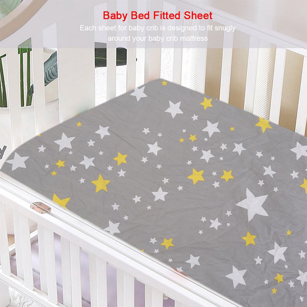 Readystock Stars Pattern Cotton Baby Bed Fitted Sheet Newborn