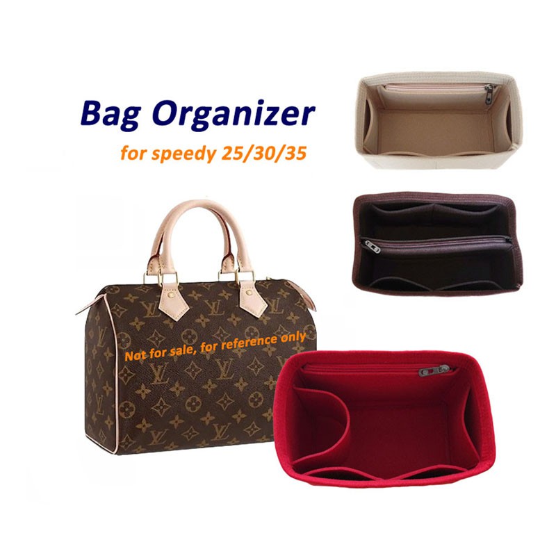 Suedette Regular Style Leather Handbag Organizer for Louis Vuitton