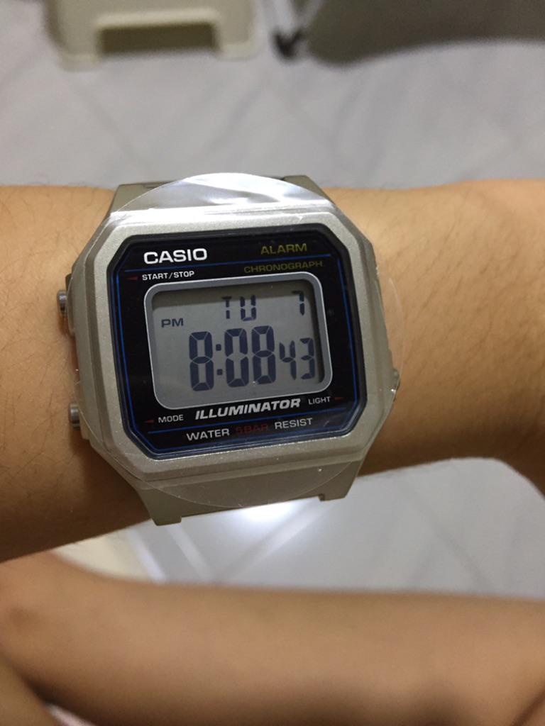 casio square analogue watch