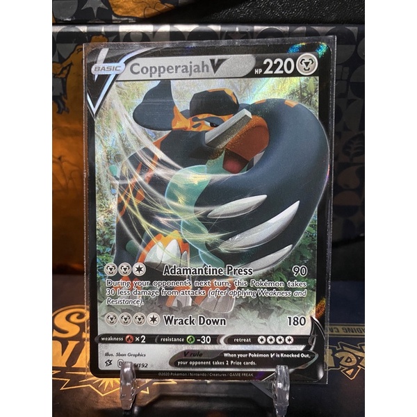 Copperajah V Pokemon TCG SS Rebel Clash 136/192  Ultra Rare Card 