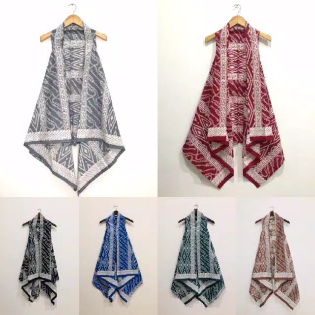 VEST SONGKET 1 MOTIF WEAVING BATIK  CARDIGAN  BEAUTIFUL 