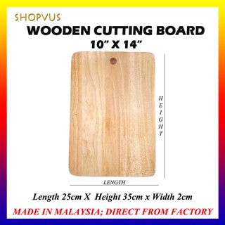 Papan Pemotong Kayu Pelbagai Saiz Wooden Rectangular Kitchen Cutting Board Shopee Singapore