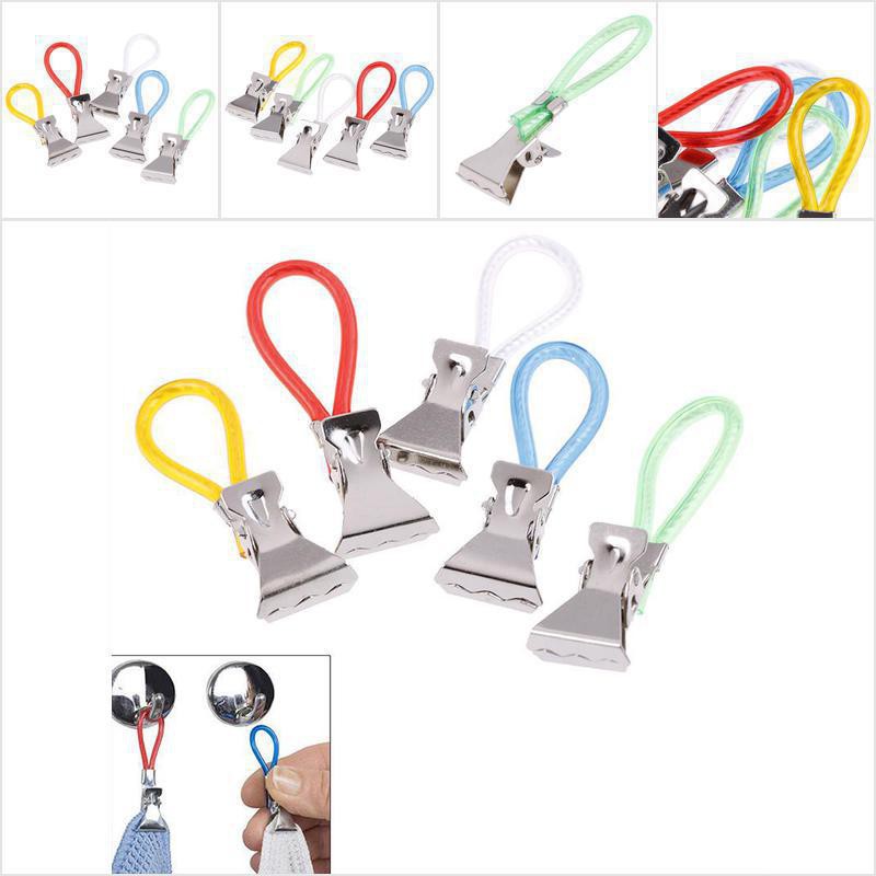 [Ready Stock 0827] 5pcs Towel Hanging Clips Hooks Loops Hand Towel